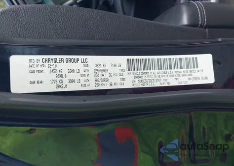 2011 Dodge Durango Citadel z USA, uszkodzony, nr VIN 1D4SE5GT6BC613767